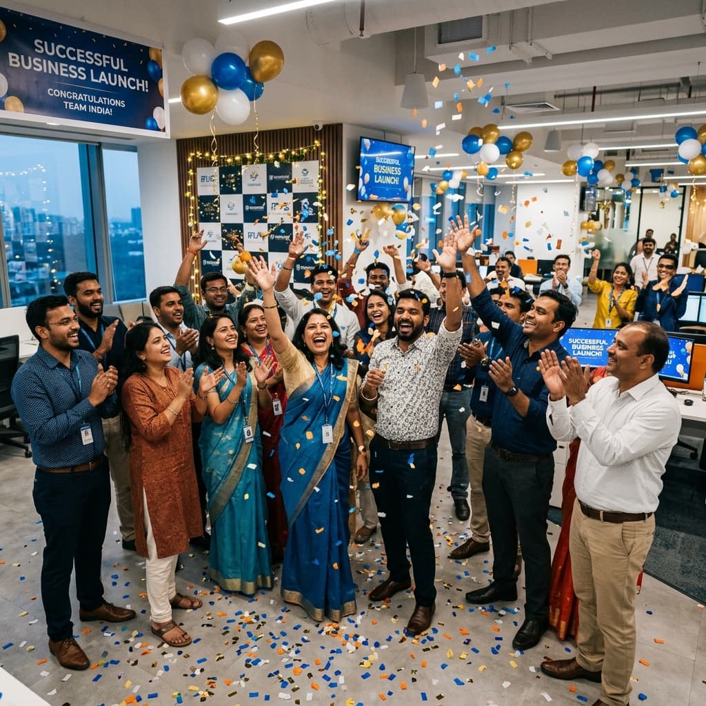 Team celebration