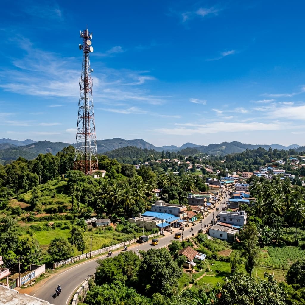Communication tower blue sky