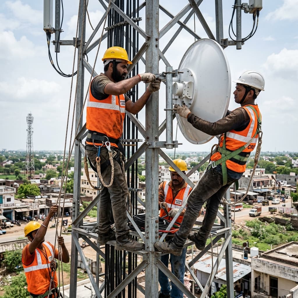 Tower installation work