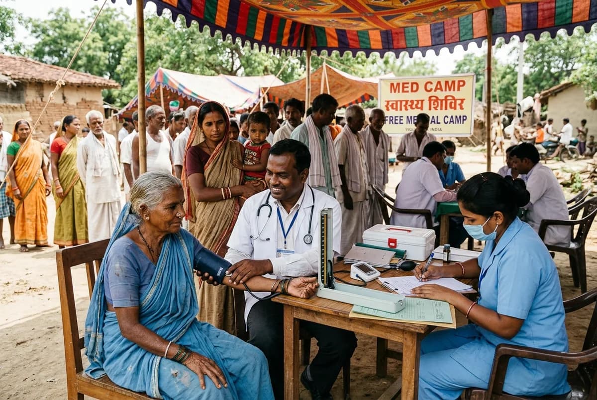 Free community and employee health checkup camp